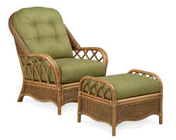 Everglade Chair and Ottoman (Made to order fabrics and finishes)