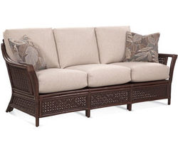 Boca 973 Stationary Rattan 78&quot; Sofa (Standard and Performance Fabrics)