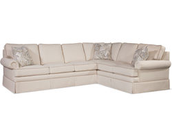 Bradbury 6116 Skirted Stationary Sectional (Fabric choices)