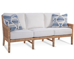 Pine Isle 76&quot; Rattan Sofa (Choice of fabrics)