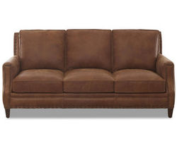 Arbor Leather Sofa with Down Blend Cushions (80&quot;) Made to order leathers