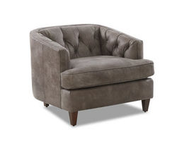 Kimbal Button Tufted Leather Club Chair