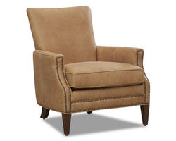 Bergdorf Leather Chair with Down Cushions