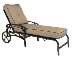 Monterey Cushion Adjustable Chaise (110 fabrics - 8 metal finishes)