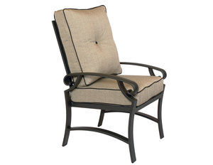 Monterey Cushion Dining Arm Chair (Made to order fabrics and finishes)