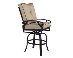 Monterey Cushion Swivel Bar Stool (46&quot; or 54&quot;) - 110 fabrics - 8 metal finishes