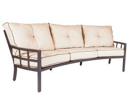 Walden Isle Cushion Crescent Outdoor Sofa (110 fabrics - 8 metal finishes)