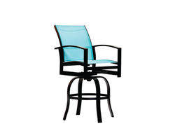 Capstone Sling Swivel Bar Stool (41" and 49") 24 fabrics - 8 metal finishes