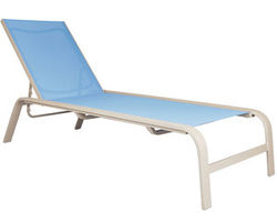 Seaside Sling Adjustable Chaise (Stackable) - 24 fabrics - 8 metal finishes