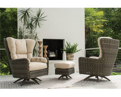 Cocoon High Back Swivel Chair and Ottoman - Made to order fabrics