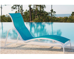Dune Sling Chaise Lounge (Stackable) 24 fabrics - 8 metal finishes