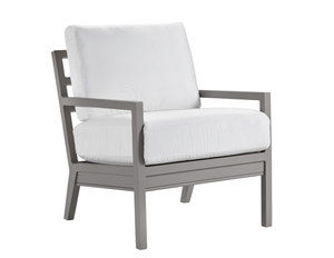 Santa Rosa Outdoor Lounge Chair and Ottoman (Made to order fabrics and finishes)