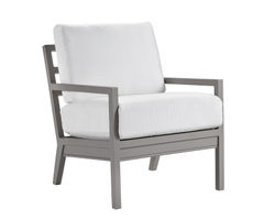 Santa Rosa Outdoor Lounge Chair and Ottoman (110 fabrics - 8 metal finishes)
