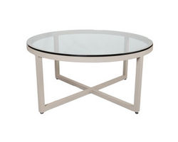 Contempo Glass Top Tables - End Table - Cocktail Table (8 Metal Finishes)