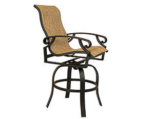 Monterey Sling 30&quot; or 37&quot; Swivel Bar Stool (Made to order fabrics and finishes)