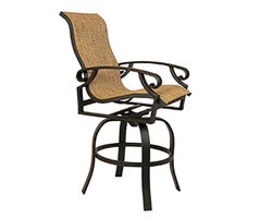 Monterey Sling 30" or 37" Swivel Bar Stool (24 fabrics - 8 metal finishes)