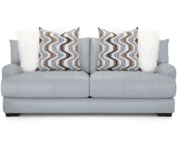 Valentia 909 Stationary Leather Sofa (87") Includes Pillows