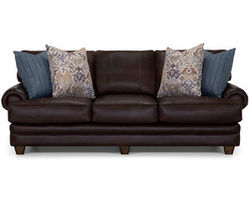 Monaco 957 Stationary Leather Sofa (101&quot;) Includes Pillows