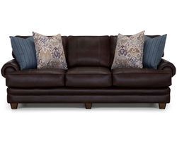 Monaco 957 Stationary Leather Sofa (101") Includes Pillows