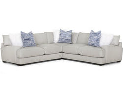 Luca 909 Stationary Leather Sectional (Includes pillows)