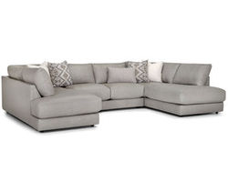 Luna 900 Leather Stationary Sectional (Includes Pillows)