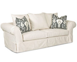 Charleston Slipcover Queen Sleeper with Down Cushions