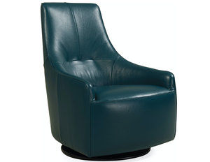 Agosto Leather Club Swivel Chair