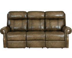 Brooks Leather Power Headrest Power Reclining Sofa (85")