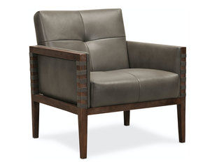 Carverdale Leather Club Chair (Dark Brown)