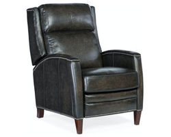 Declan Leather Recliner (Black)