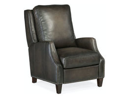 Kerley Leather Push Back Recliner (Gray) In stock