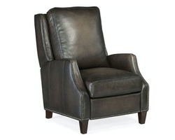Kerley Leather Push Back Recliner (Gray)