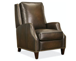 Kerley Leather Push Back Recliner (Brown)