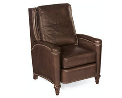 Rylea Leather Push Back Recliner (Dark Brown)