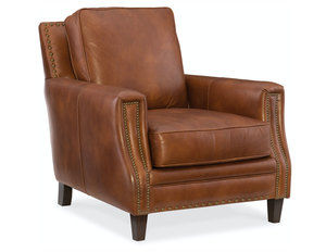 Exton Leather Stationary Chair