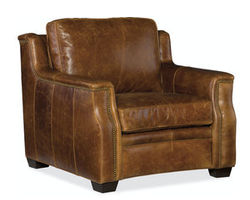 Yates Leather Stationary Chair