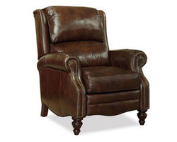 Clark Club Style Leather Recliner w/ Nailhead Trim