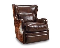 Wellington Leather Swivel Club Chair