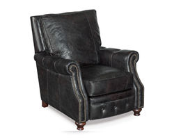 Winslow Leather Nailhead Recliner (Black)