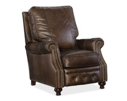 Winslow Leather Nailhead Recliner (Dark Brown)