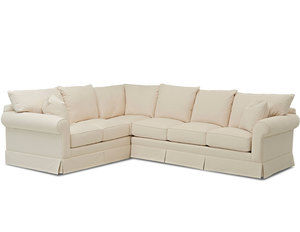 Jenny Stationary Sectional with Down Cushions (Made to order fabrics)
