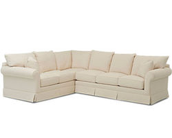 Jenny Stationary Sectional with Down Cushions (Includes Pillows)