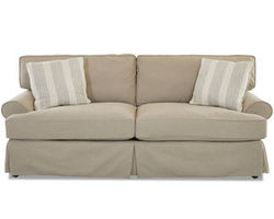 Lahoya D28100 Slipcover Sofa with Down Cushions (93&quot;) Includes Arm Pillows