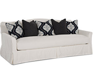Leighton Slipcover Sofa with Down Cushions (90&quot;) Made to order fabrics
