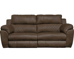 Sorrento Leather Power Lay Flat Reclining Sofa (89&quot;) in Kola