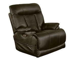 Naples Leather Power Headrest Power Lay Flat Recliner w/Extended Ottoman (Choice of Colors)