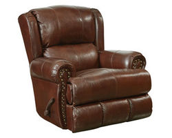 Duncan Leather Glider Recliner in Walnut