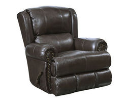 Duncan Leather Glider Recliner in Chocolate