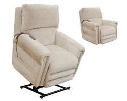 Warner Power Lift Reclining Chair with Power Headrest w/Power Lumbar Lay Flat w/Dual Motor & Extended Ottoman - 400 lbs. Capacity (Choice of Colors)