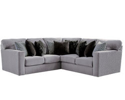 Carlsbad Stationary Sectional in Charcoal Fabric